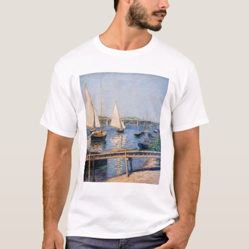 Gustave Caillebotte _ Sailing Boats at Argenteuil T_Shirt