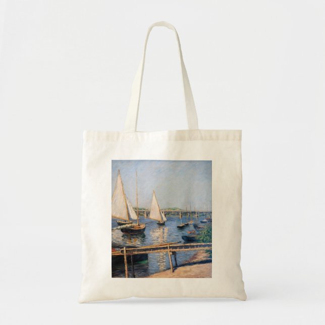 Gustave Caillebotte - Sailing Boats at Argenteuil Tote Bag (Front)