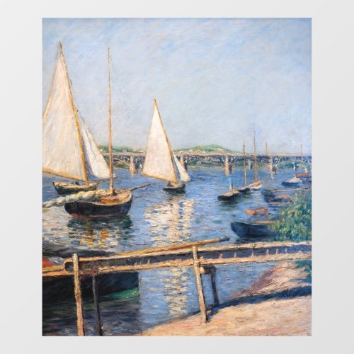 Gustave Caillebotte _ Sailing Boats at Argenteuil Window Cling