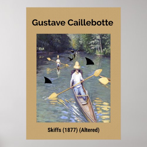 Gustave Caillebotte Skiffs 1877 Altered Poster
