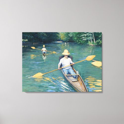 Gustave Caillebotte _ Skiffs on the Yerres Canvas Print