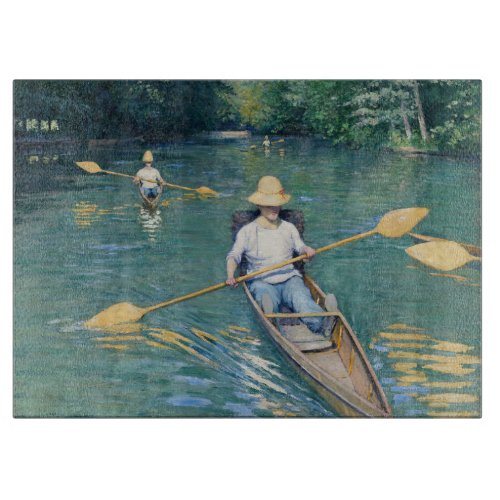 Gustave Caillebotte _ Skiffs on the Yerres Cutting Board
