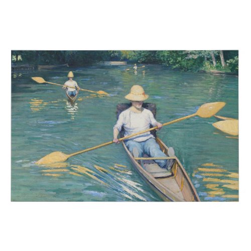 Gustave Caillebotte _ Skiffs on the Yerres Faux Canvas Print