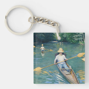 Gustave Caillebotte - Skiffs on the Yerres Keychain