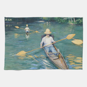 Gustave Caillebotte - Skiffs on the Yerres Kitchen Towel