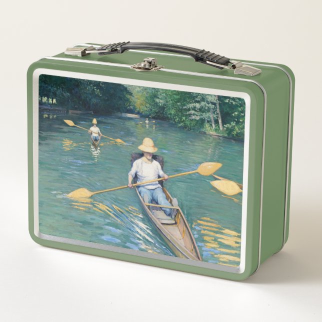 Gustave Caillebotte - Skiffs on the Yerres Metal Lunch Box (Front)