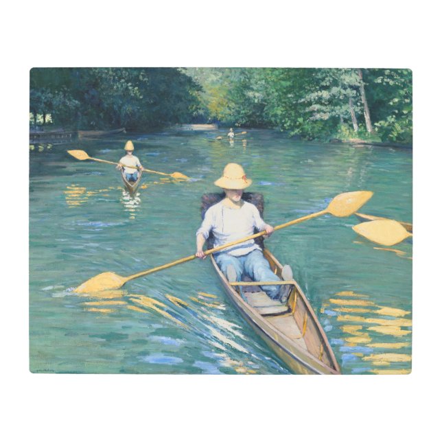 Gustave Caillebotte - Skiffs on the Yerres Metal Print (Front)
