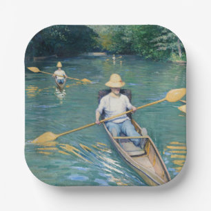 Gustave Caillebotte - Skiffs on the Yerres Paper Plates