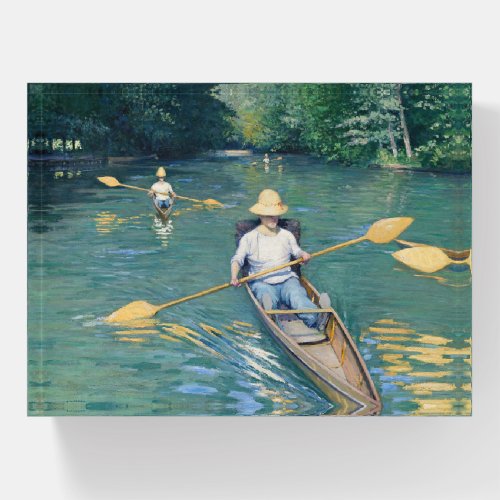 Gustave Caillebotte _ Skiffs on the Yerres Paperweight
