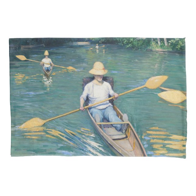 Gustave Caillebotte - Skiffs on the Yerres Pillow Case (Front)