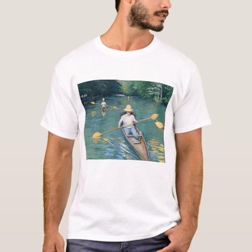Gustave Caillebotte _ Skiffs on the Yerres T_Shirt