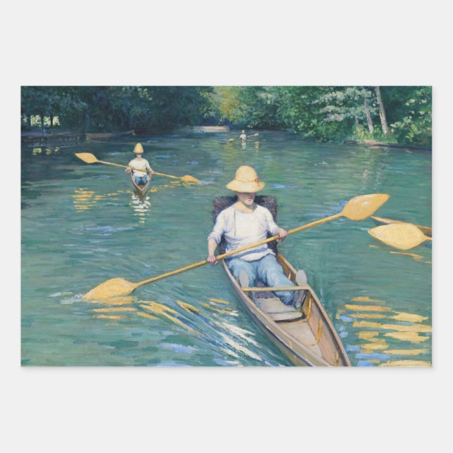Gustave Caillebotte - Skiffs on the Yerres Wrapping Paper Sheets (Front)