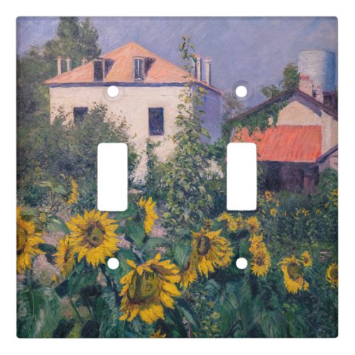 Gustave Caillebotte _ Sunflowers Garden Light Switch Cover