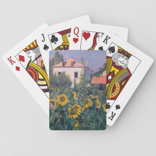 Gustave Caillebotte _ Sunflowers Garden Poker Cards