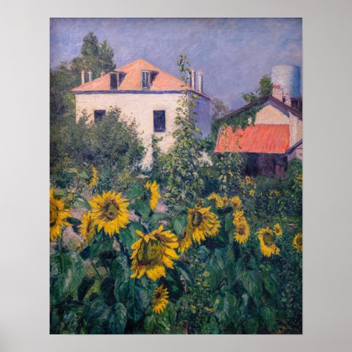 Gustave Caillebotte _ Sunflowers Garden Poster
