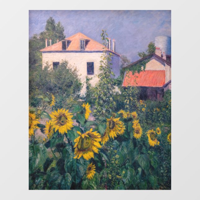 Gustave Caillebotte - Sunflowers, Garden Window Cling (Sheet)
