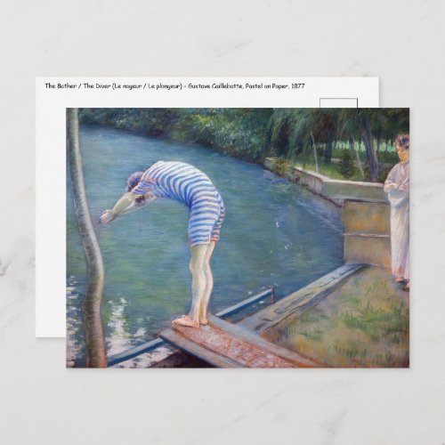 Gustave Caillebotte _ The Bather  The Diver Postcard