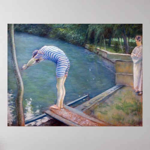 Gustave Caillebotte _ The Bather  The Diver Poster