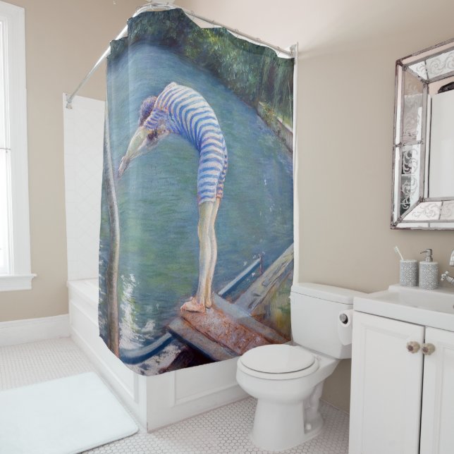 Gustave Caillebotte - The Bather / The Diver Shower Curtain (In Situ)