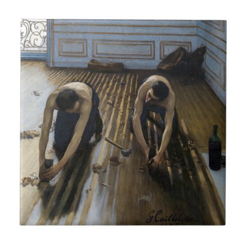 Gustave Caillebotte _ The Floor Scrapers Ceramic Tile