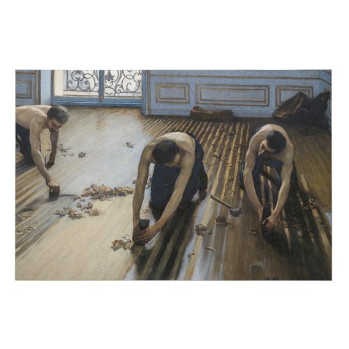 Gustave Caillebotte _ The Floor Scrapers Faux Canvas Print