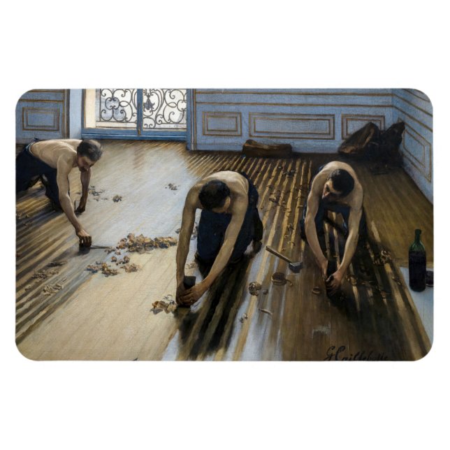 Gustave Caillebotte - The Floor Scrapers Magnet (Horizontal)