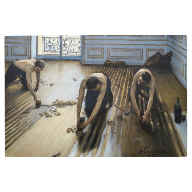 Gustave Caillebotte - The Floor Scrapers Metal Print (Front)
