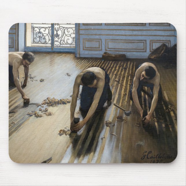 Gustave Caillebotte - The Floor Scrapers Mouse Pad (Front)