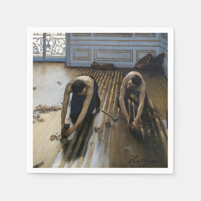 Gustave Caillebotte - The Floor Scrapers Napkins (Front)
