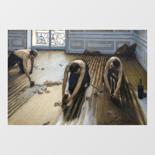 Gustave Caillebotte _ The Floor Scrapers Window Cling