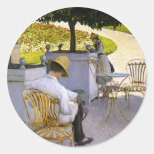 Gustave Caillebotte - The Orange Tree Classic Round Sticker