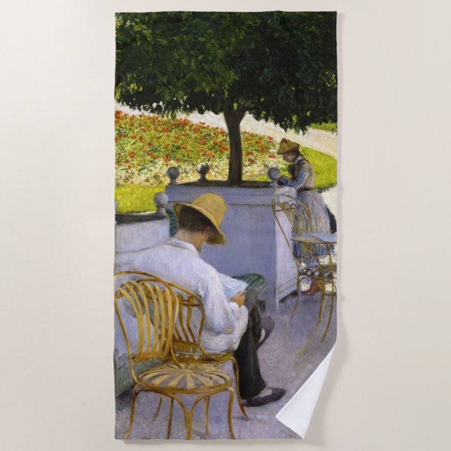 Gustave Caillebotte - The Orange Trees Beach Towel (Front)