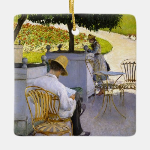 Gustave Caillebotte _ The Orange Trees Ceramic Ornament