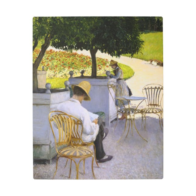 Gustave Caillebotte - The Orange Trees Metal Print (Front)