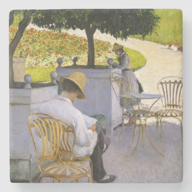 Gustave Caillebotte - The Orange Trees Stone Coaster (Front)
