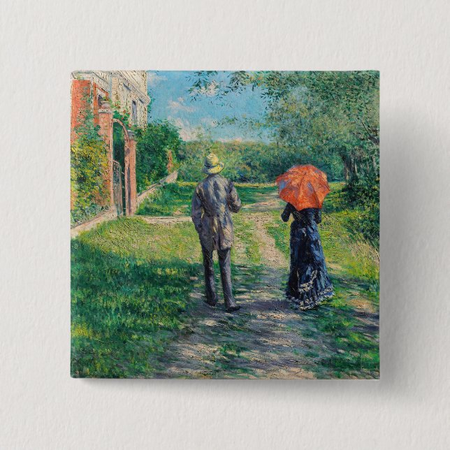 Gustave Caillebotte - The Path Uphill Button (Front)