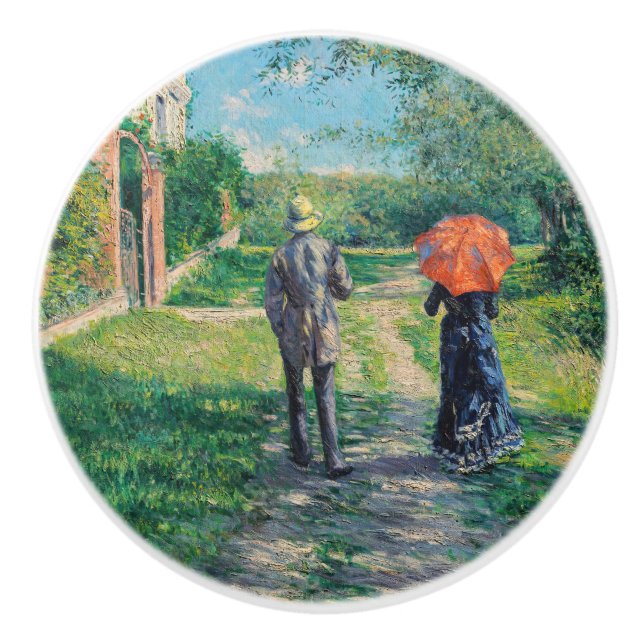 Gustave Caillebotte - The Path Uphill Ceramic Knob (Front)