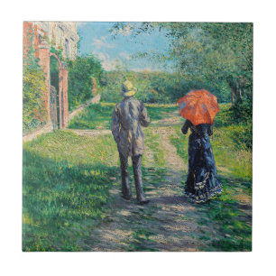 Gustave Caillebotte - The Path Uphill Ceramic Tile