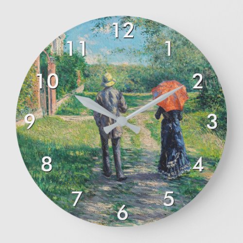 Gustave Caillebotte _ The Path Uphill Large Clock