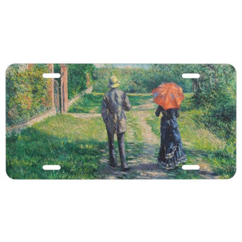 Gustave Caillebotte _ The Path Uphill License Plate