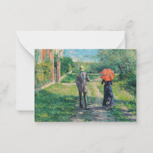 Gustave Caillebotte - The Path Uphill Note Card