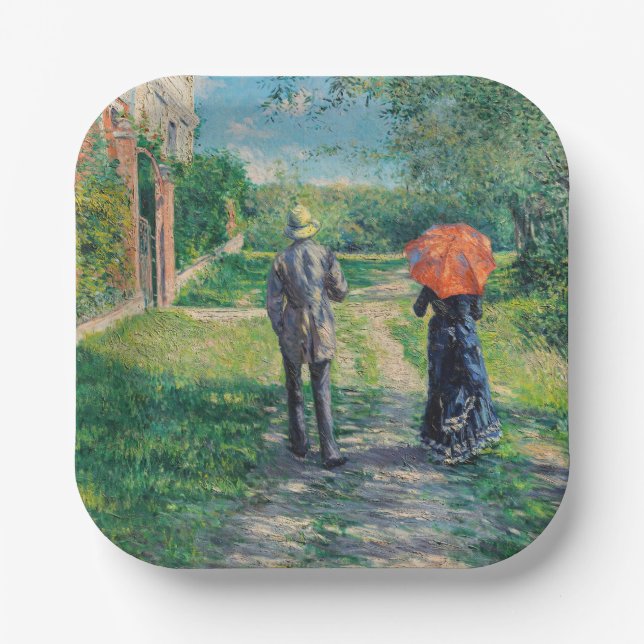 Gustave Caillebotte - The Path Uphill Paper Plates (Front)