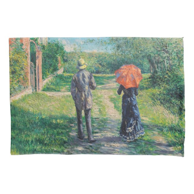 Gustave Caillebotte - The Path Uphill Pillow Case (Front)