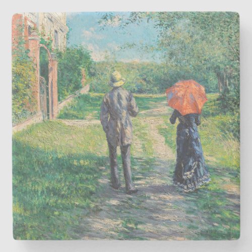 Gustave Caillebotte _ The Path Uphill Stone Coaster