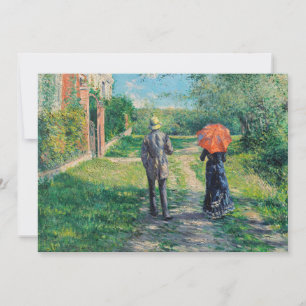Gustave Caillebotte - The Path Uphill Thank You Card