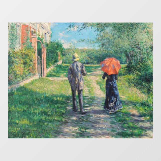 Gustave Caillebotte - The Path Uphill Wall Decal (Front)