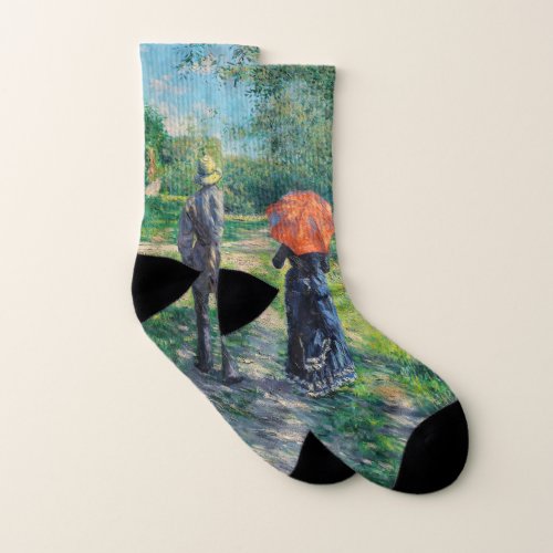 Gustave Caillebotte _ The Path Uphill Wall Decal Socks