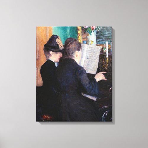 Gustave Caillebotte _ The Piano Lesson Canvas Print