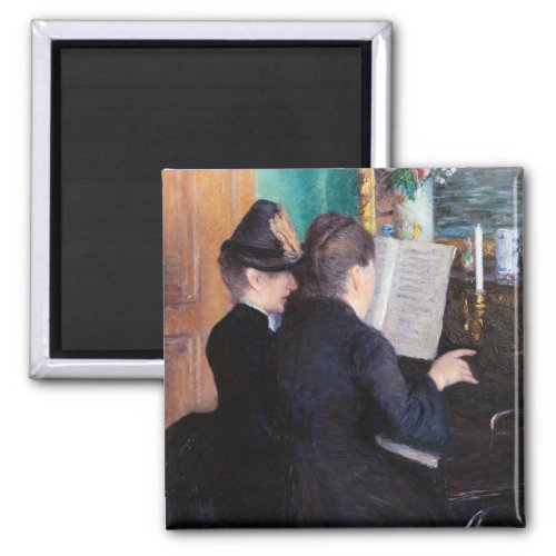 Gustave Caillebotte _ The Piano Lesson Magnet