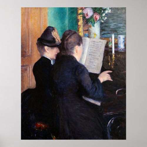 Gustave Caillebotte _ The Piano Lesson Poster